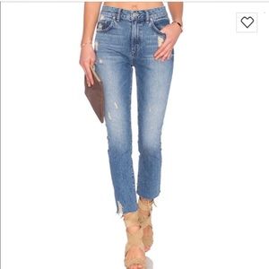 Lovers + Friends Logan High Rise Tapered Leg Jeans